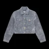 Peach Texture Denim Jacket