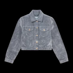 Peach Texture Denim Jacket