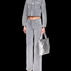 Peach Texture Denim Jacket