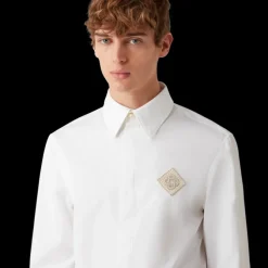 Pearl Diamond Patch Cotton Shirt