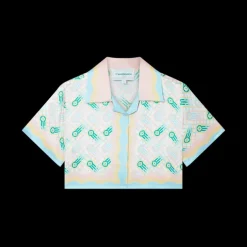 Ping Pong Cropped Silk Shirt