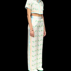 Ping Pong Cropped Silk Shirt