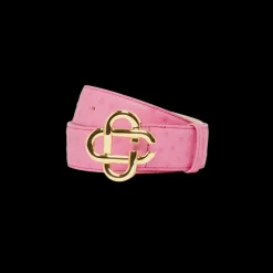 Pink Embossed CC Logo Belt