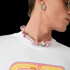 Pink Knotted Necklace