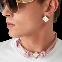 Pink Knotted Necklace