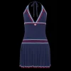 Pleated Halter Dress