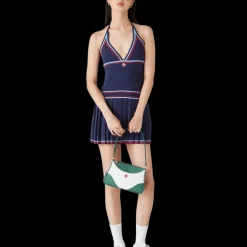 Pleated Halter Dress