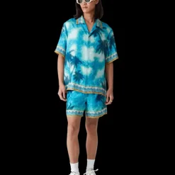 Poolside Emblem Silk Shorts