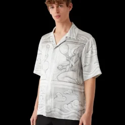 Sacred Stone Short Sleeve Silk Shirt