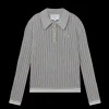 Silver Long Sleeve Polo Shirt