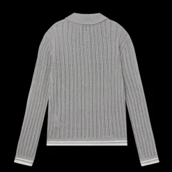 Silver Long Sleeve Polo Shirt