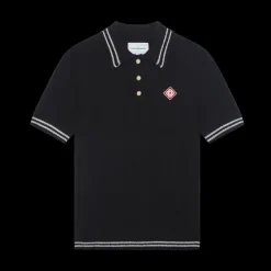 Silver Trim Boucle Polo Shirt
