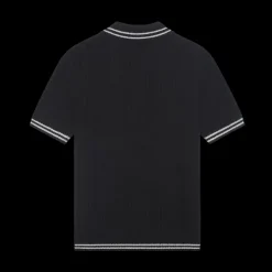 Silver Trim Boucle Polo Shirt