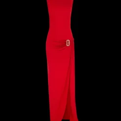 Sleeveless Side Split Column Dress