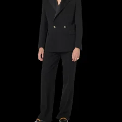 Straight Leg Silk Trousers