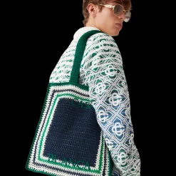 Stripe Crochet Bag