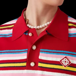 Stripe Oversized Polo Shirt