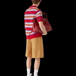 Stripe Oversized Polo Shirt