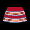 Stripe Pleated Skirt