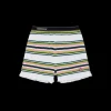 Stripe Shirred Shorts