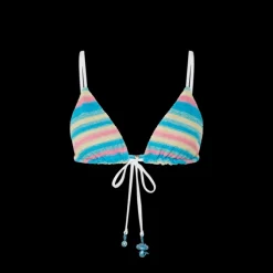 Stripe Towelling Bikini Top