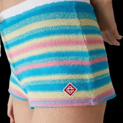 Stripe Towelling Mini Shorts