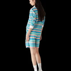 Stripe Towelling Polo Shirt