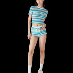 Stripe Towelling Top
