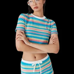 Stripe Towelling Top