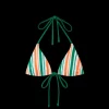 Striped String Bikini Top