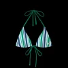 Striped String Bikini Top