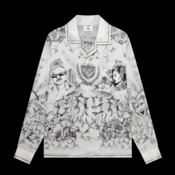 Tattoo Long Sleeve Silk Shirt