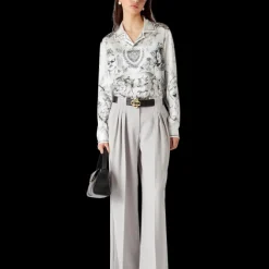 Tattoo Long Sleeve Silk Shirt
