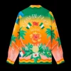 Tennis Club En Fleur Silk Shirt