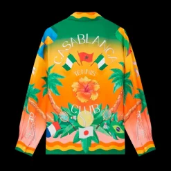 Tennis Club En Fleur Silk Shirt