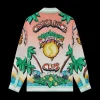 Tennis Club Long Sleeve Silk Shirt