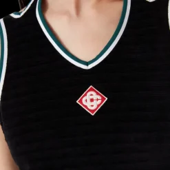 Textured Velour Tennis Dress