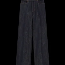 Washed Indigo Silver Lurex Jeans