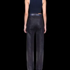 Washed Indigo Silver Lurex Jeans