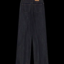 Washed Indigo Silver Lurex Jeans