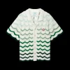 Wavy Gradient Crochet Shirt
