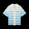 Wavy Gradient Crochet Shirt