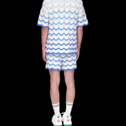 Wavy Gradient Crochet Shirt