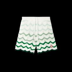 Wavy Gradient Crochet Shorts