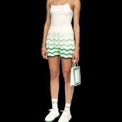 Wavy Gradient Crochet Shorts