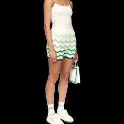 Wavy Gradient Crochet Shorts
