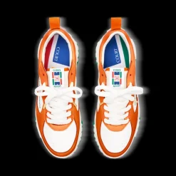 Women's Court Orange & White Sneaker