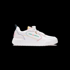 Women's Court White & Multicolour White Sneakers