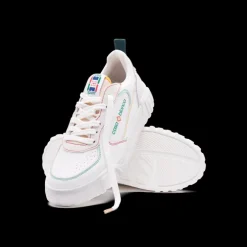 Women's Court White & Multicolour White Sneakers