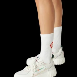 Women's Court White & Multicolour White Sneakers